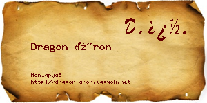 Dragon Áron névjegykártya